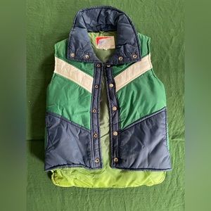 Vintage Rapido Puffer Vest XS 80s Stranger Things